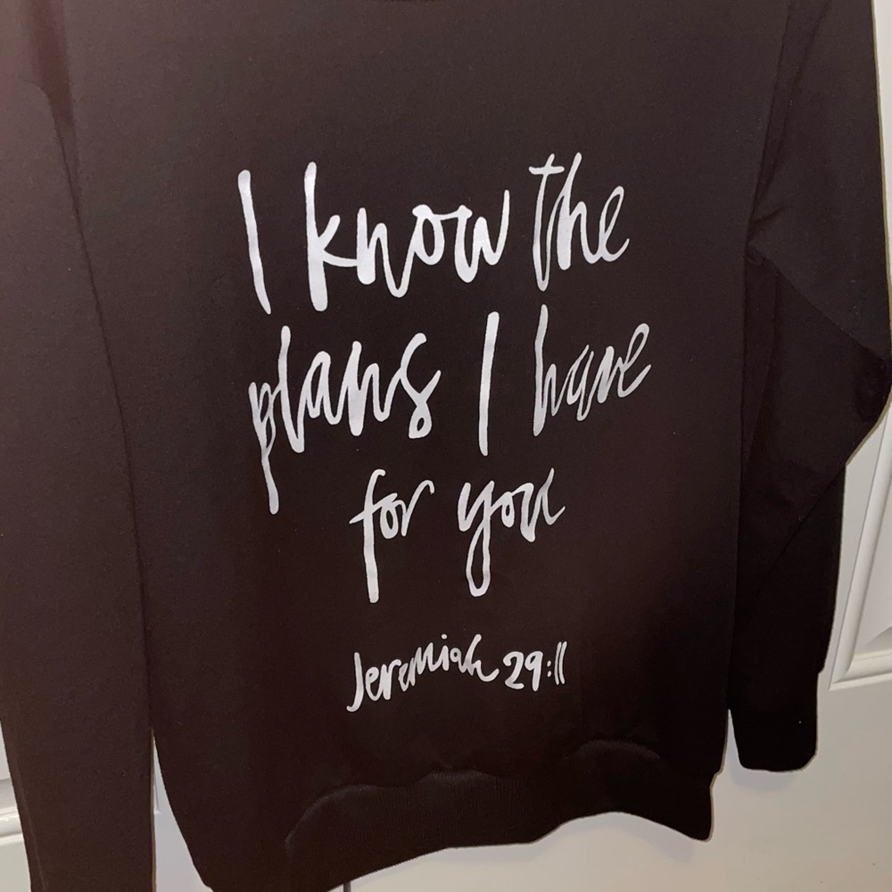 Jeremiah 29:11 Black Sweatshirt